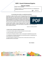 Ficha de Trabalho A Comunicação Não É Exclusiva Do Homem