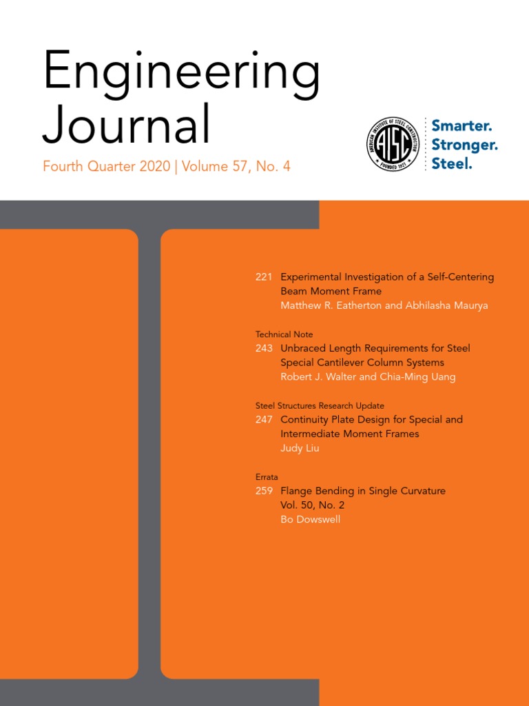 Engineering Journal: Fourth Quarter 2020 - Volume 57, No. 4 | PDF ...