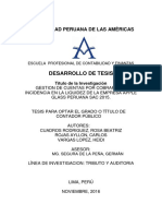 Gestion de Cuentas Por Cobrar y Su Incidencia en La Liquidez de La Empresa Appel Glasss Peruana Sac 2015 PDF
