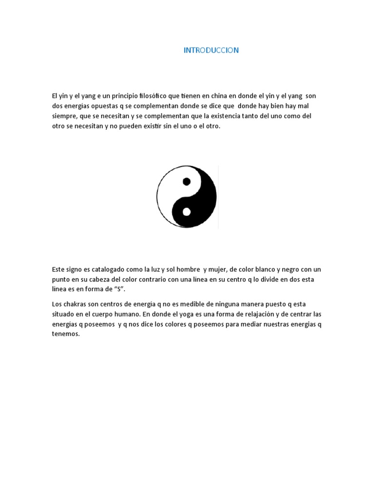 Yin, Yang y Chakras | PDF | Qi | Yin y yang