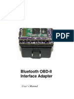 Bluetooth OBD-II Interface Adapter: User's Manual