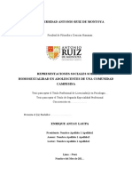 Representaciones sociales sobre la homosexualidad en adolescentes rurales