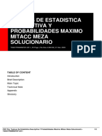 Topicos de Estadistica Descriptiva Y Probabilidades Maximo Mitacc Meza Solucionario