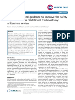 Use of Ultrasound Guidance To Improve The Safety of Percutaneous Dilatational Tracheostomy A Literature Review