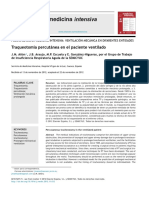 Traqueotomía percutánea en el paciente ventilado