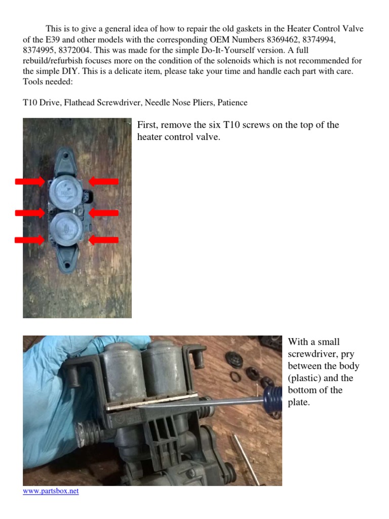 E38 & E39 Heater Control Valve Rebuild PDF Valve Manufactured Goods