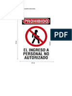 Prohibido El Ingreso A Personal No Autorizado