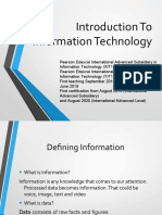 Introduction To Information Technology