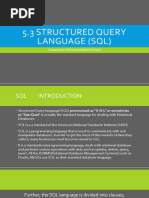 5.3 SQL