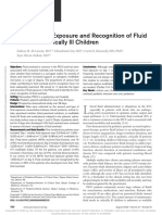 Profile of Fluid Exposure and Recognition of Fluid Overload in Critically Ill Children