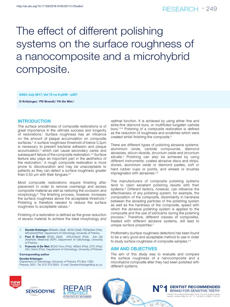 The Effect of Different Polishing Systems On The S | PDF | Abrasive ...