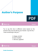 Author's Purpose: Lesson 4