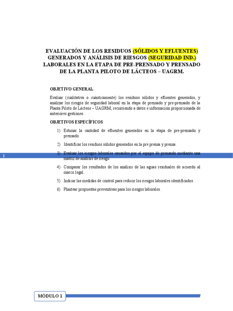 Evaluación de Residuos y Riesgos Laborales | PDF | Tecnología
