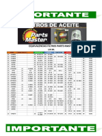 Equivalencias Parts Master PDF