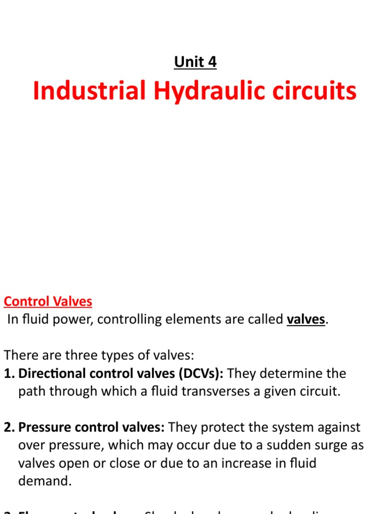 Industrial Hydraulic Control Valves Guide | PDF | Valve | Pump
