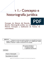 Lección 1.-Concepto e Historiografía Jurídica
