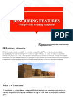 Describing Features: Transport and Handling Equipment