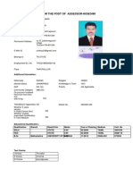 Application Form For The Post of Assessor-H0362490