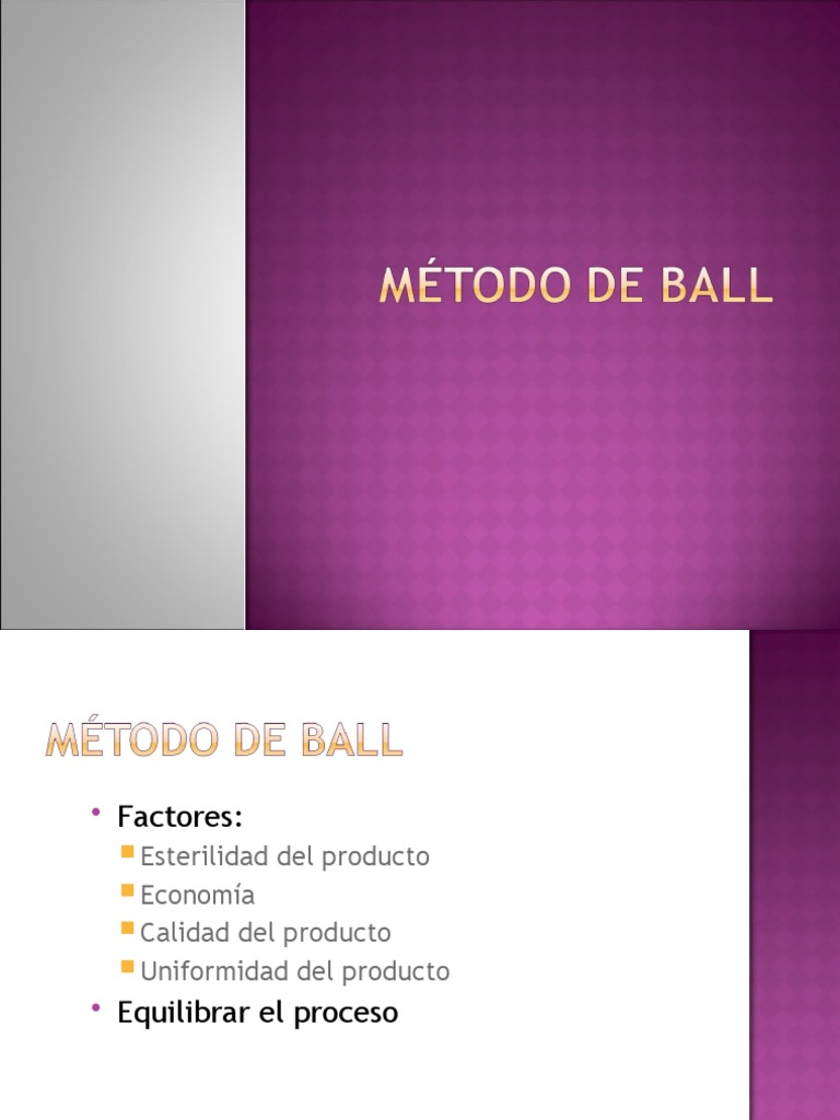 Metodo de Ball PPT XD | PDF | Temperatura | Calor