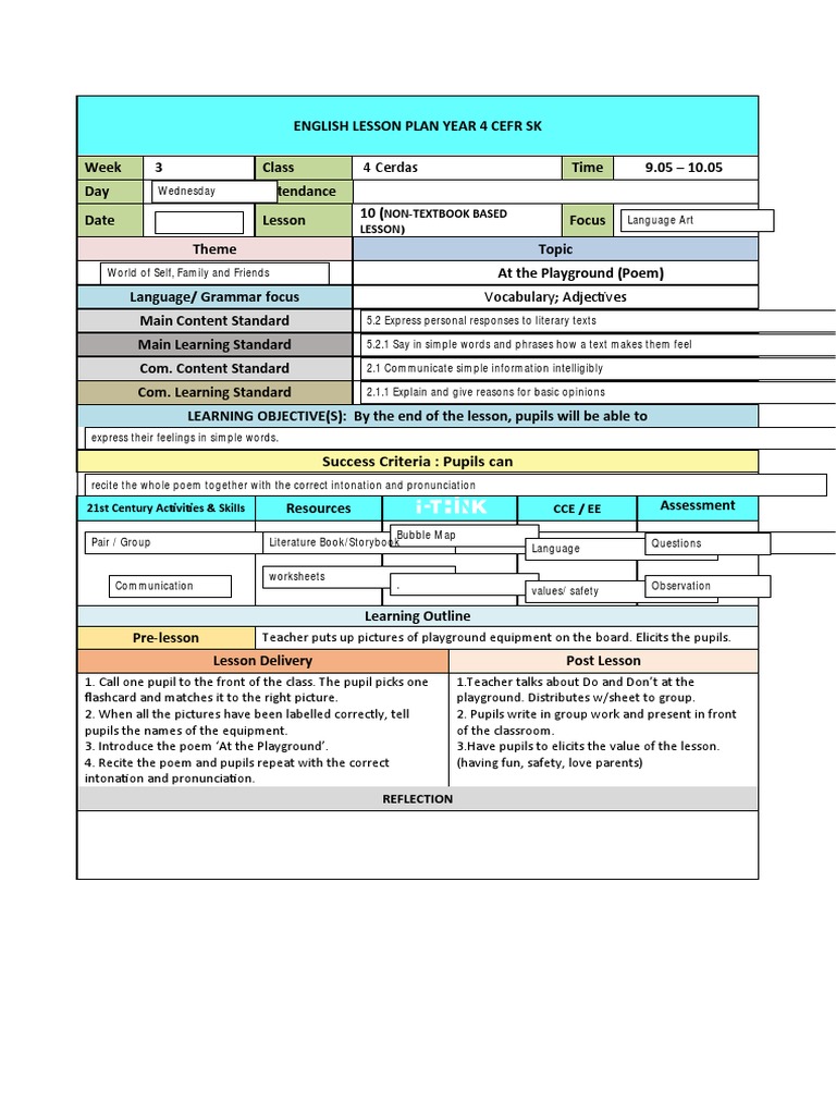 Year 4 English Lesson Plans Overview | PDF | Lesson Plan | Question