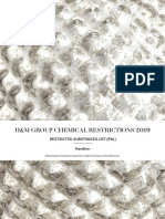 H&M Group Chemical Restrictions 2019: Restricted Substances List (RSL)
