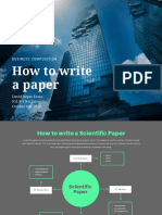 BUSINESS COMPOSITION: HOW TO WRITE A SCIENTIFIC PAPER
