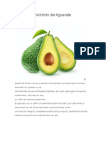 Nutrición Del Aguacate