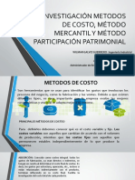 Investigación Metodos de Costo, Mercantil y Participación Patrimonial