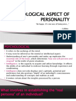 Pdev Lesson 6 Psychological Aspect of Personality