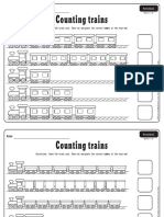 Preschool Counting Trains Numbers 1-10 Worksheet