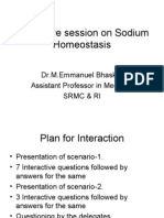 Interactive Session On Sodium Homeostasis: Dr.M.Emmanuel Bhaskar Assistant Professor in Medicine SRMC & Ri