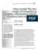 Fennelly & Luxton (2011) Element School Teachers Ready For Eng