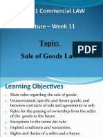 Week 11 Sale of Goods Law