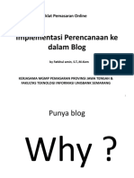 Implementasi Rencana Ke Blog