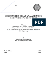 Construction Delay Analysis Using Daily