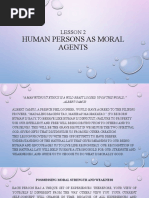 Human Persons As Moral Agents: Lesson 2