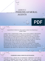 Human Persons As Moral Agents: Lesson 2