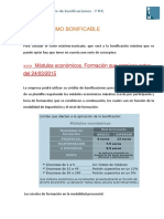 Gestión modelo bonificaciones FTFE - Cálculo coste máximo