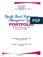 Results-Based Performance Management System: Beverly U. Cabaltera, PHD