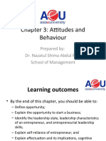 Chapter 3: Attitudes and Behaviour: Prepared By: Dr. Nazatul Shima Abdul Rani School of Management