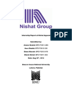 Internship Report at Nishat Apparel
