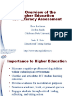 An Overview of The Higher Education ICT Literacy Assessment