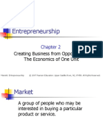 Entrepreneurship: Creating Business From Opportunity: The Economics of One Unit
