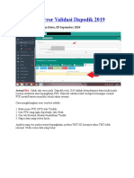Mengatasi Error Validasi Dapodik