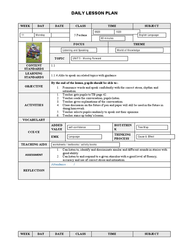 Lesson Plan Yr 5 Week 11 | PDF | Lesson Plan | Behavior Modification