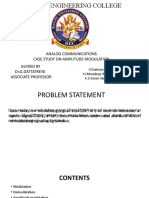 Analog Communications Case Study On Amplitude Modulation Guided by Dr.G.Dattatreya Associate Professor