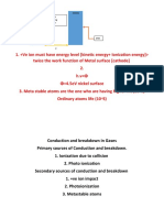 Townsends Theory of Conduction and Breakdown in Gases