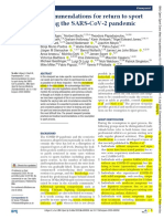 Recommendations For Return To Sport During The Sars-Cov-2 Pandemic