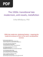 The 1930s: Transitional Late Modernism, Anti-Novels, Metafiction