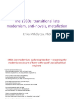 The 1930s: Transitional Late Modernism, Anti-Novels, Metafiction